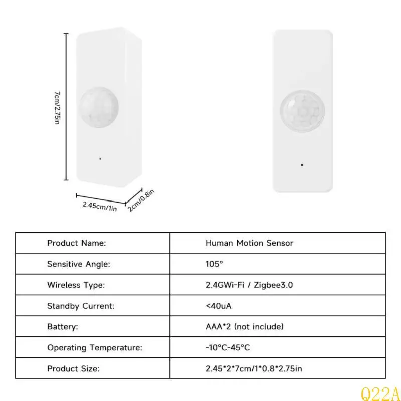 

Q22A Human Motion Sensors Double Type Detection Sensors Option for Remote Monitoring