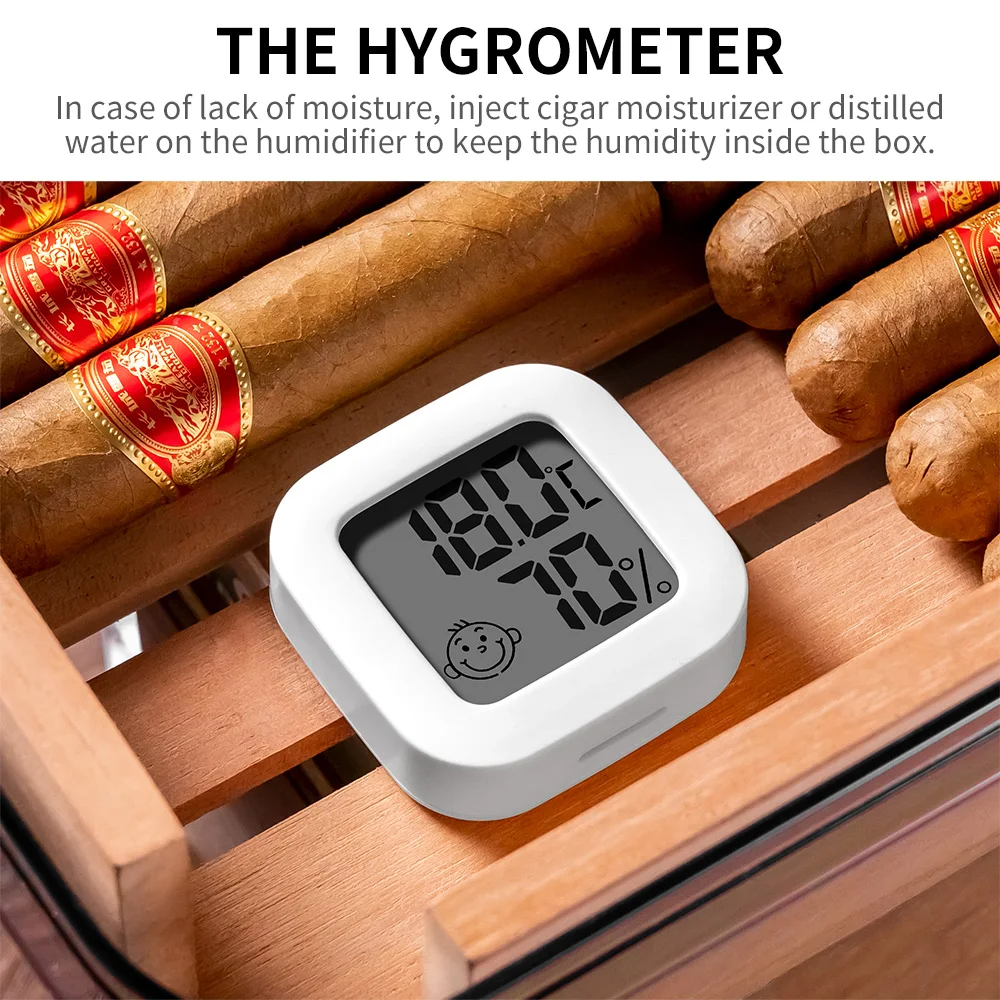 Cigar Companion Cedar Wood Shelf Clear Cigar Humidor with Hygrometer 100PCS PP Material Portable Multifunction Seal Up