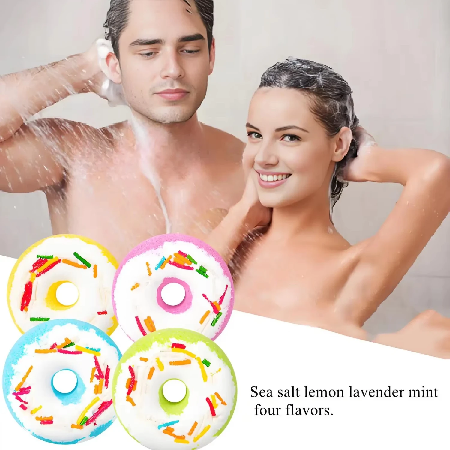 Shower Steamer Aromatherapy Shower Tablets Essential Oils  Spa Christmas Birthday Gift Imitation Doughnut Body Care Bath Ball