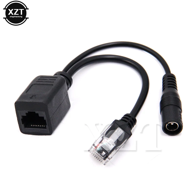 Newest POE Adapter cable Connectors Passive Power cable Ethernet PoE Adapter RJ45 Injector + Splitter Kit 5V 12V 24V 48V