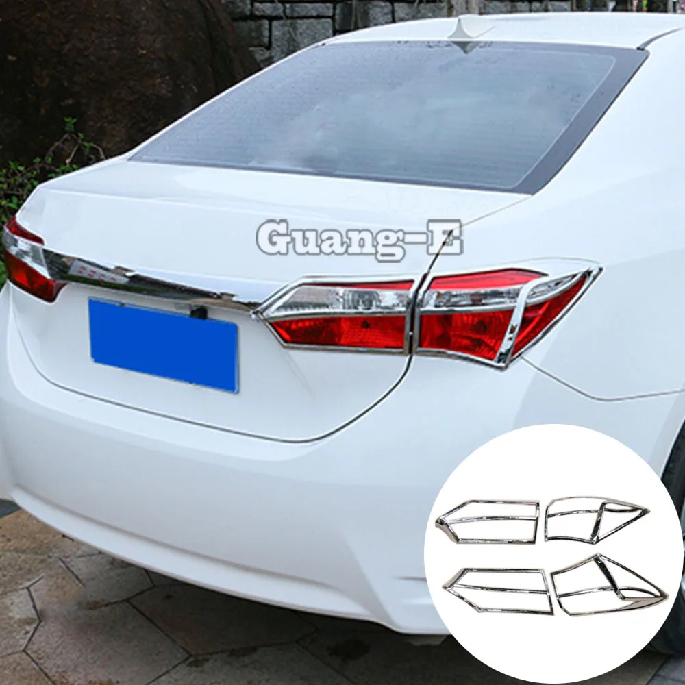 

Для Toyota Corolla Altis 2014 2015 2016 2017 2018 2019 Детектор ABS Хромированная крышка Накладка Задний задний фонарь Запчасти рамки лампы 4 шт.