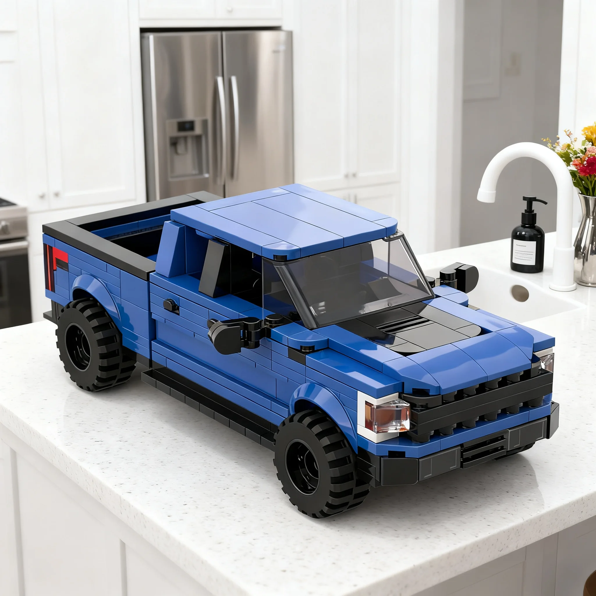 439 pièces MOC City Champions American Auto F Raptor – Blocs de construction inspirés, jouet de construction, idée cadeau de Noël DIY
