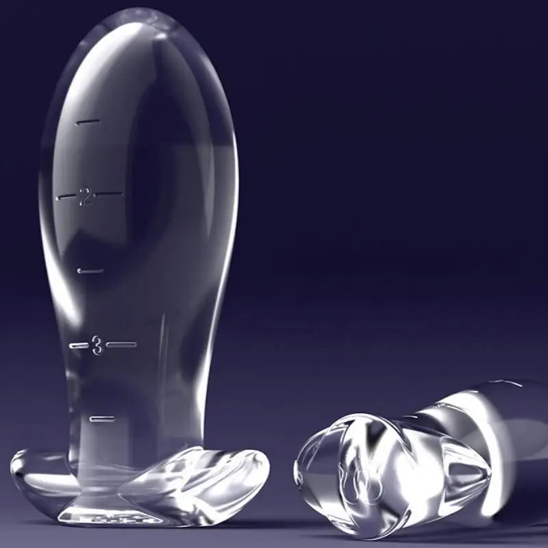 Large Crystal Clear Silicone Dragon Egg Anal Plug With Size Markings Soft Flexible Prostate Massager For Men And Women view 5