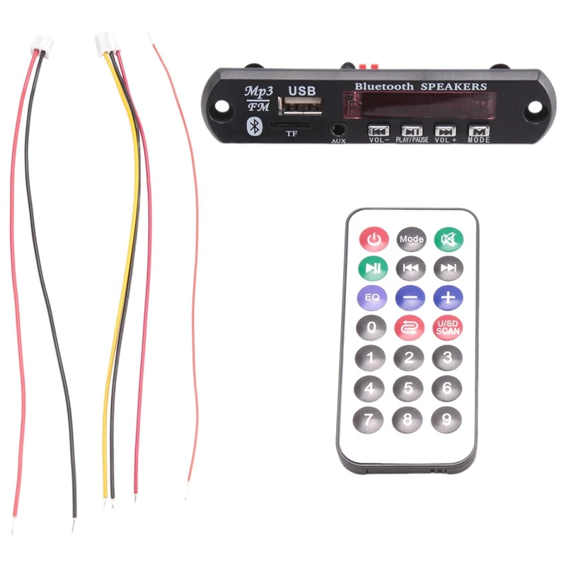Smart-4X Bluetooth 5.0 MP3 ถอดรหัส DC 5V 12V รถวิทยุ FM โมดูลรองรับ TF USB AUX สําหรับโทรศัพท์รถยนต์
