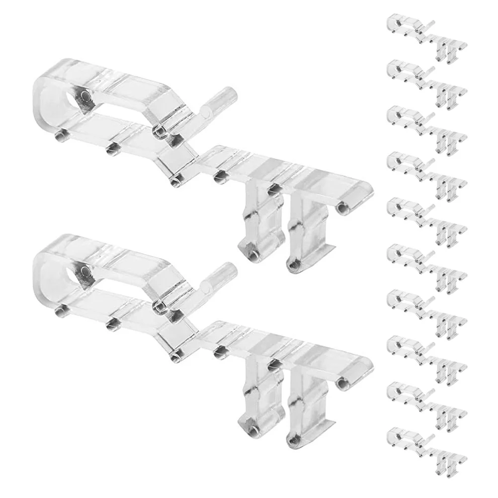 

12Pcs Clear Valance Clips for Blinds Replacement Hardware Secure Fastenings Simple Setup Without Tools Universal Fit Blind