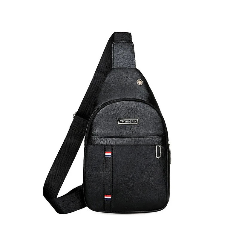 Bolso de hombro de PU para hombre, bandolera de hombro para deportes al aire libre, Bolsa de mensajero de lona para Picnic