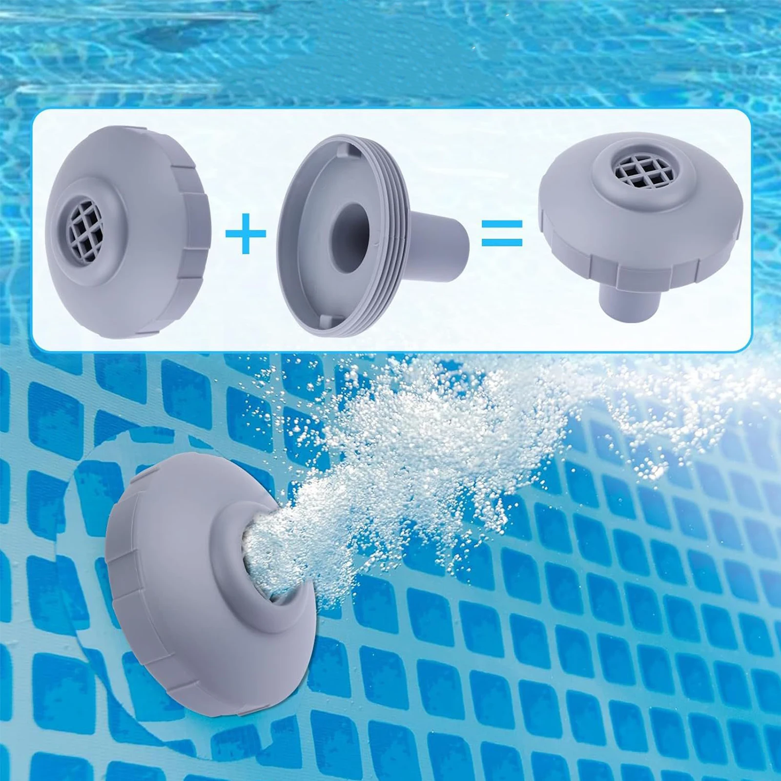Connecteur de filtre pour piscines Intex 11070/12364, ensemble de connecteurs de tuyau réutilisables, résistant à la rouille, pour la circulation et la revitalisation de l'eau