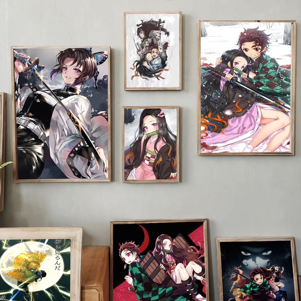 Japanese Anime Demon Slayer Wall Art Poster High Definition Interior Canvas Printing Living Room Badroom Home Decor Wallpapers