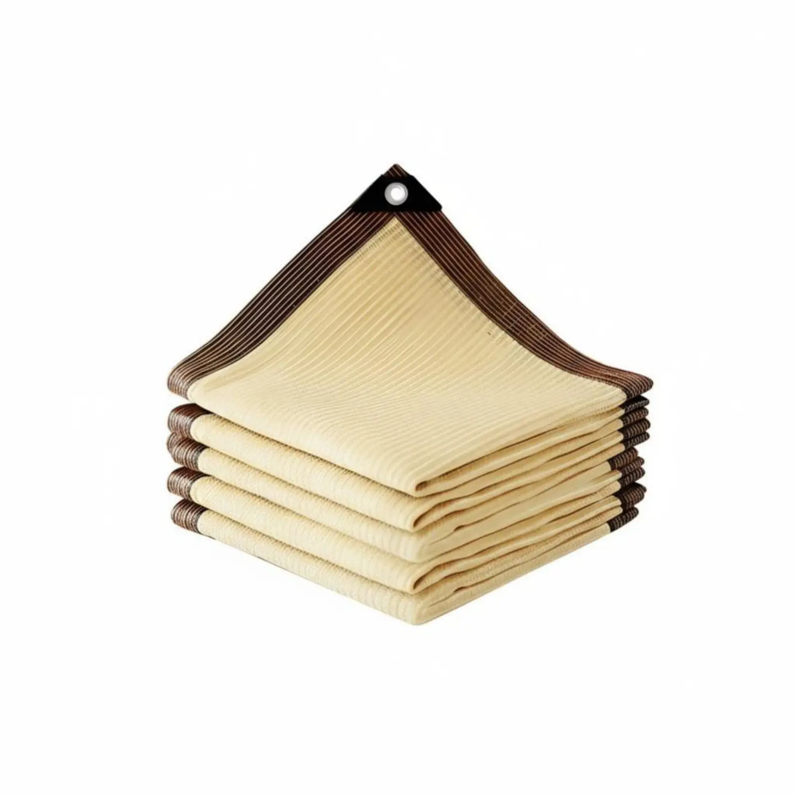 

Tan mesh, densely woven and thickened for blocking heat, perfect for outdoor patios, balconies, rooftops, and carports.