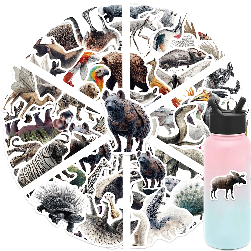 10/30/50 Stück lustige abstrakte Tieraufkleber Zebra Phantom Graffiti Aufkleber Briefpapier Telefon Helm Auto DIY coole Cartoon Aufkleber Spielzeug