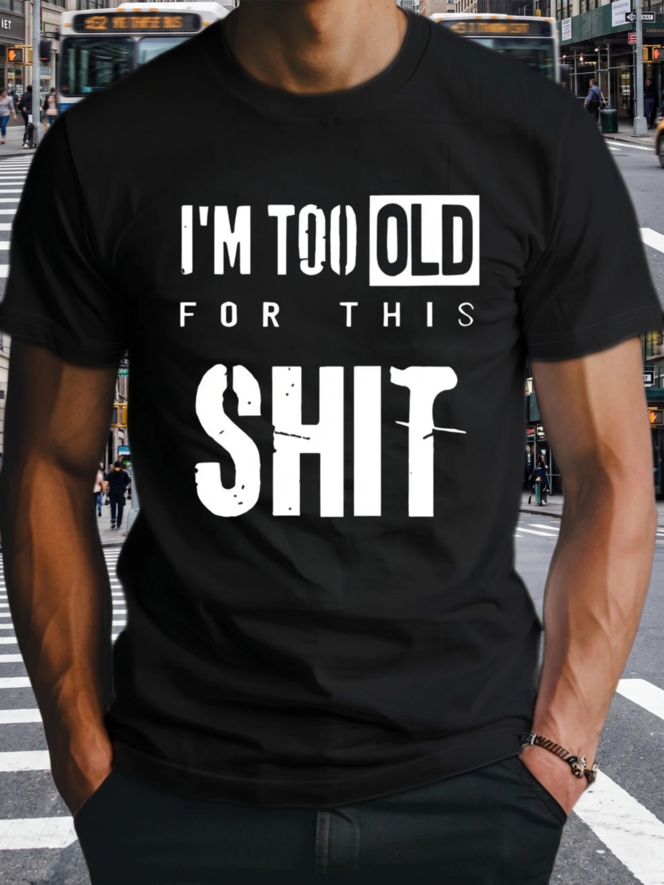 1 Stück 100% Baumwolle Unisex T-Shirt mit Aufschrift „Ich bin zu alt für diesen Scheiß“ und Textdruck, O-Ausschnitt, kurze Ärmel, Übergröße, bequeme Freizeitkleidung, maschinenwaschbar.