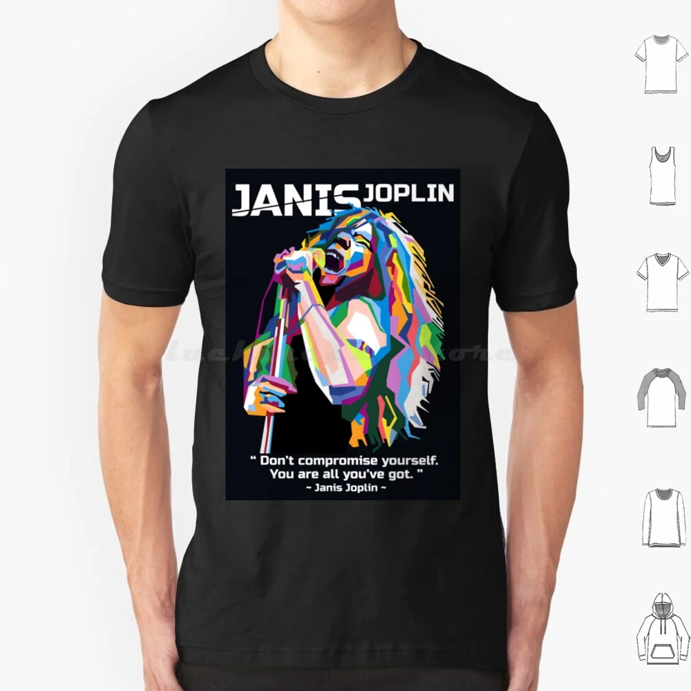 Janis joplin t camisa de algodão das mulheres dos homens diy impressão música solista canção janis joplin janis joplin janis joplin janis