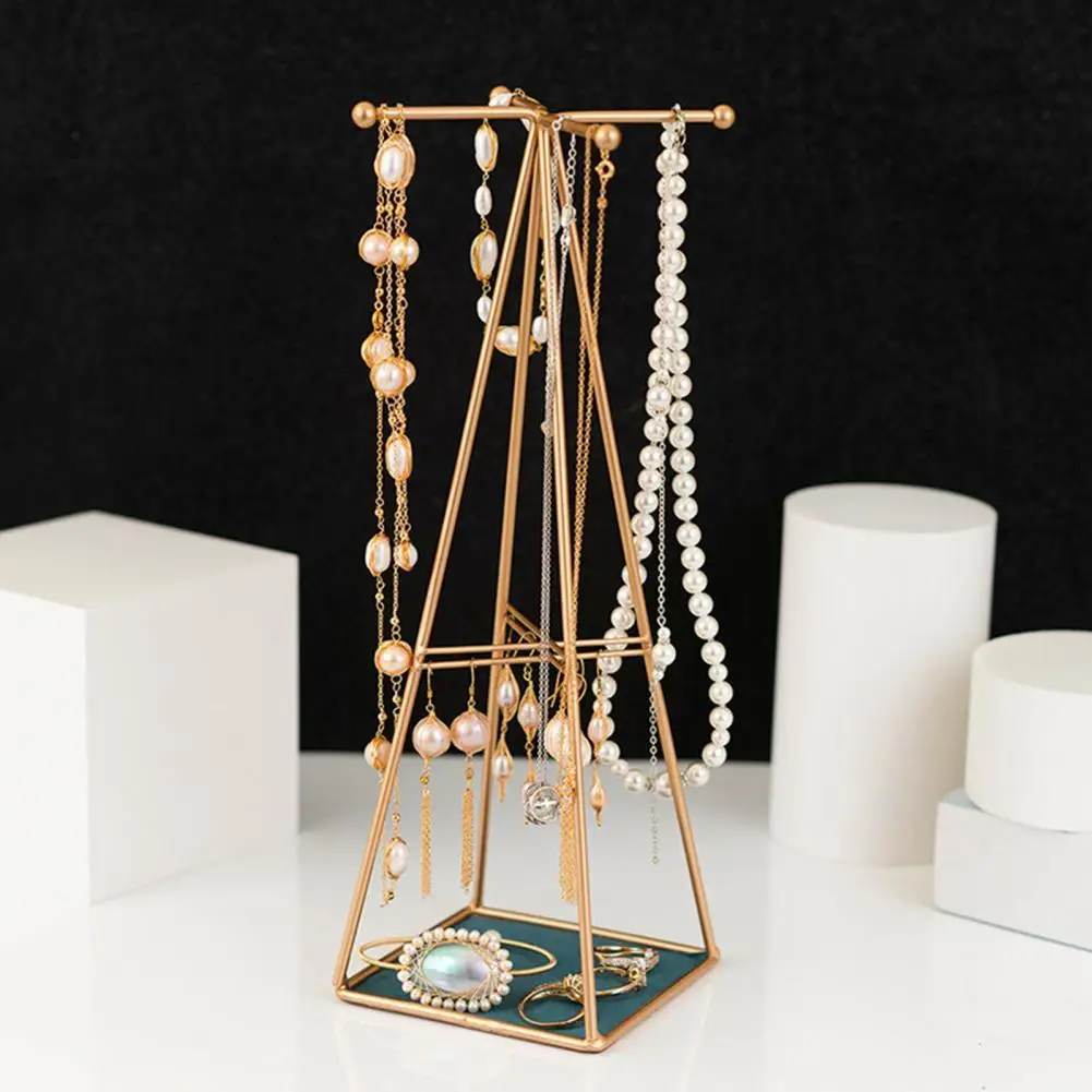 Jewelry Holder Earrings Bracelet Necklace Storage Shelf Golden Multi-functional Jewelry Display Rack Jewelry Display Holder