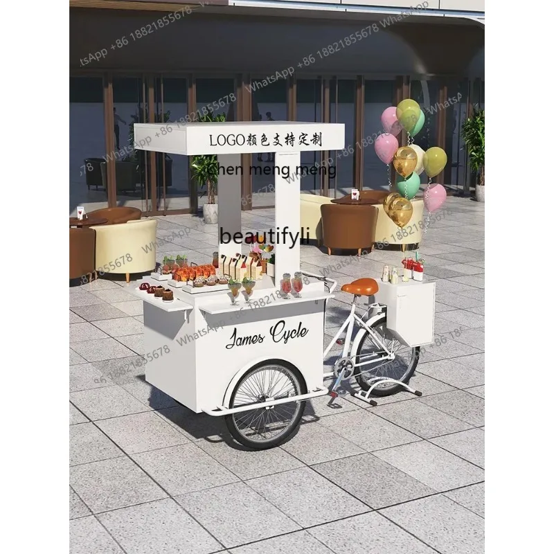A   Outdoor Float Stall Car Shopping Mall Exhibition Mobile Booth Coffee Milk Tea Car R