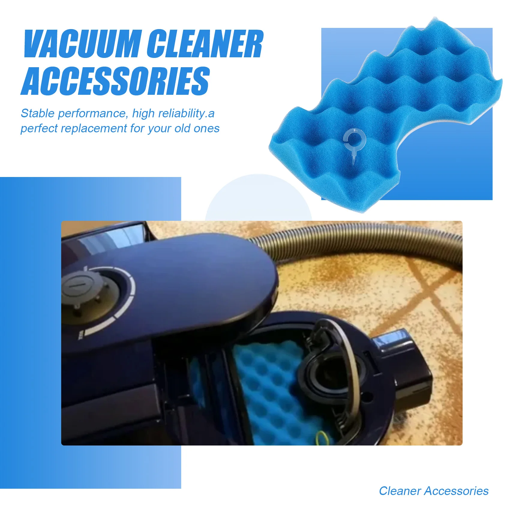 

A49Z 2Pcs Blue Sponge Filter Kit For Vacuum Cleaner Accessories Dj97-01040C Series Robot Vacuum Cleaner Accessories