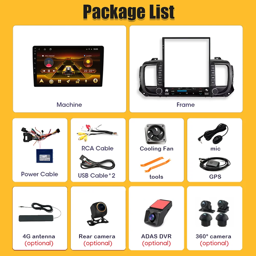 لبيجو اكسبرت 3 لتويوتا Proace 2016-2021 9.7 بوصة أندرويد الوسائط المتعددة مشغل فيديو لتحديد المواقع والملاحة شاشة عمودية