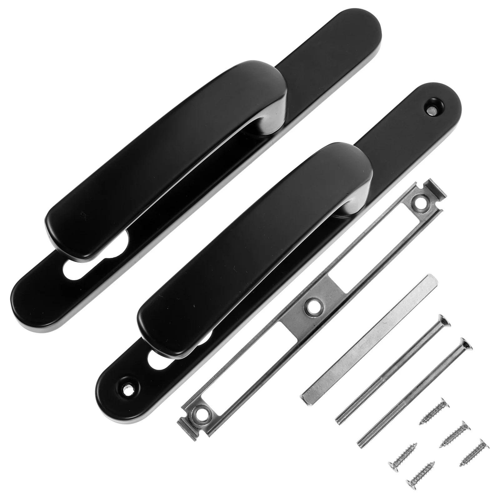 

1Pair Aluminum Alloy Door Handle Lock Durable Swivel Left Right Opening Easy Installation Reliable Practical Interior Accessory