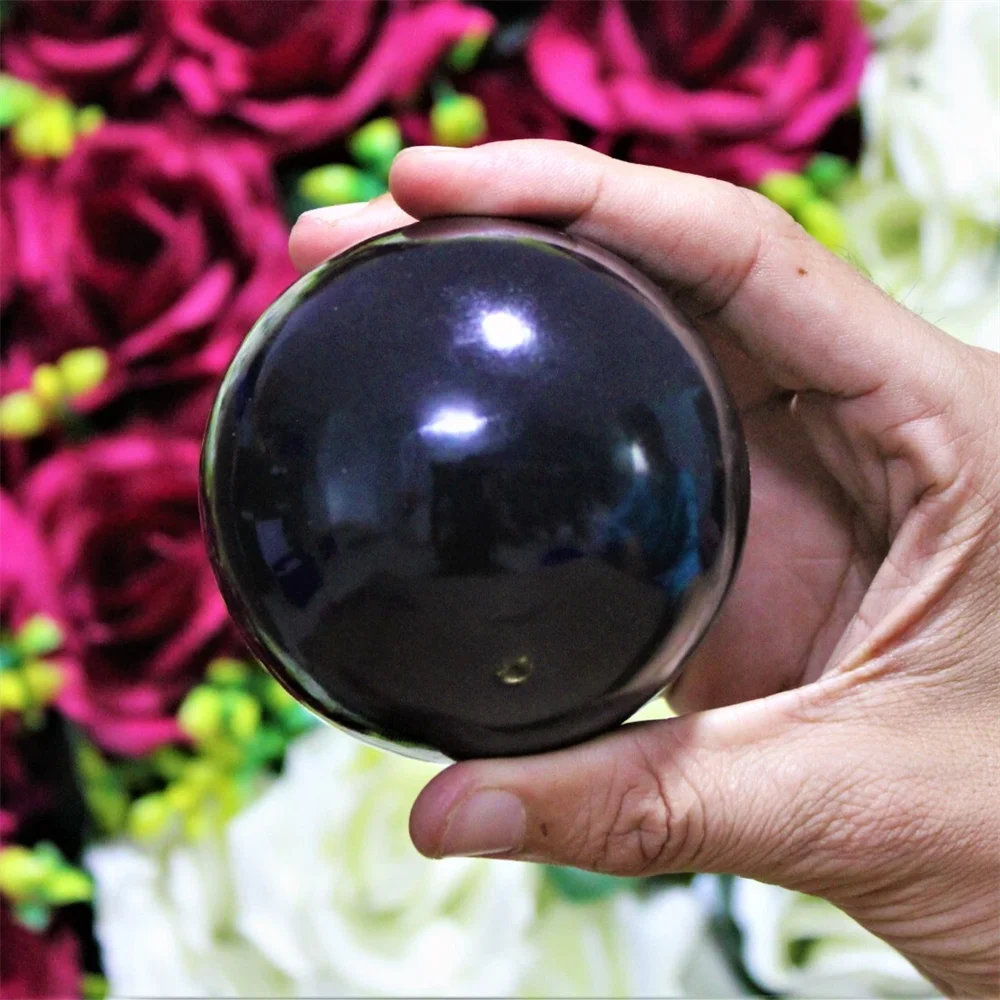 

Natural Black Tourmaline Sphere, Energy Gem With Healing Properties, Hand-Polished, Suitable For Home And Office Decoration, For