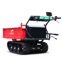 Tipo di telecomando senza fili Mini Dumper cingolato vendita calda trasportatore elettrico di nuova energia 500KG camion di trasporto cingolato personalizzato