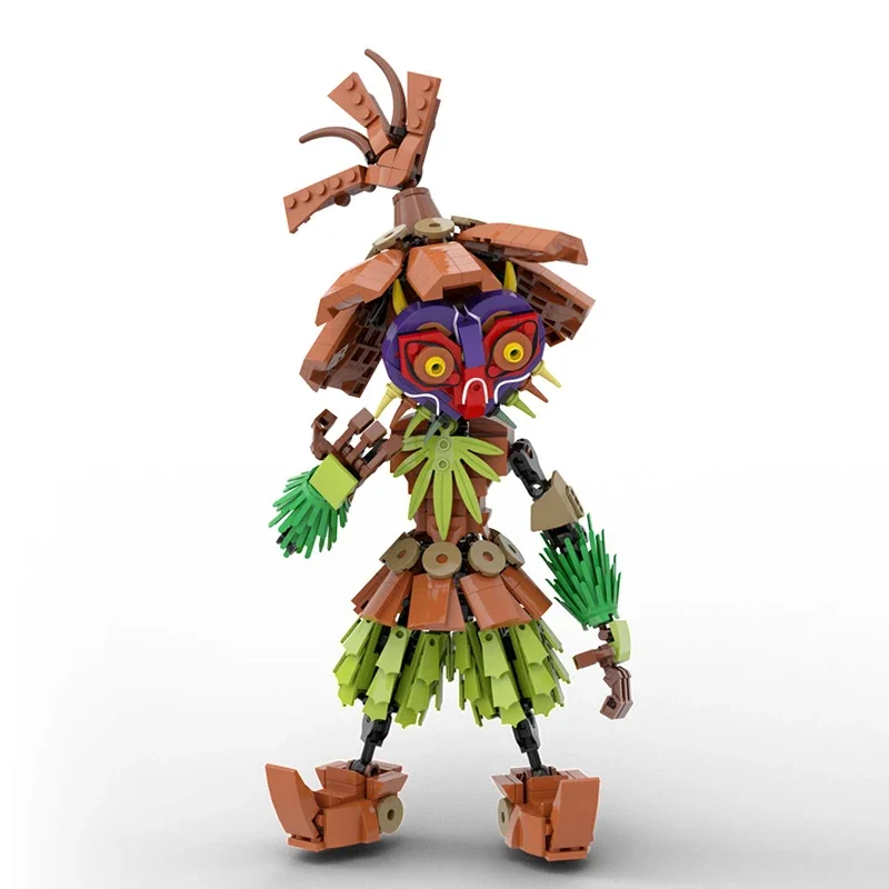 BuildMoc Breath of The Wild Master Sword Skull Kid Building Blocks Set BOTW Hyrule Eldritch Trickster Toys For Children Kid Gift