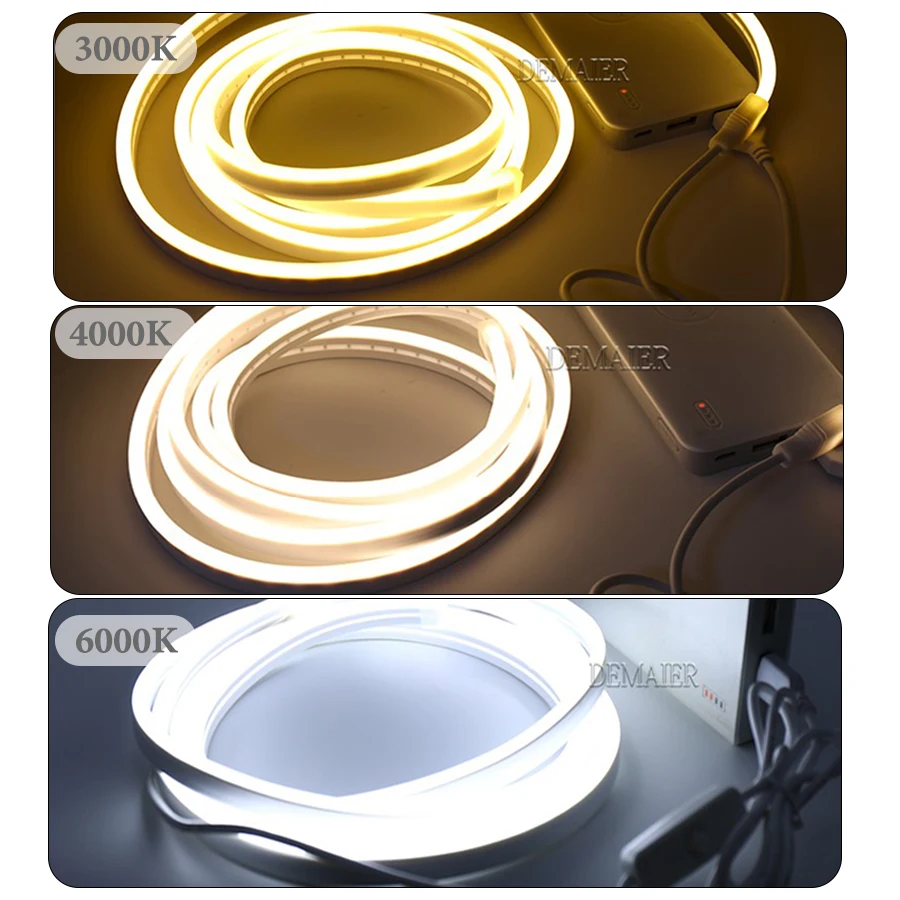 LED Neon Strip With Motion Sensor DC5V Kitchen Cabinet Lamp Tape Led Lights Waterproof Battery Conector Treppen Bett seite Licht