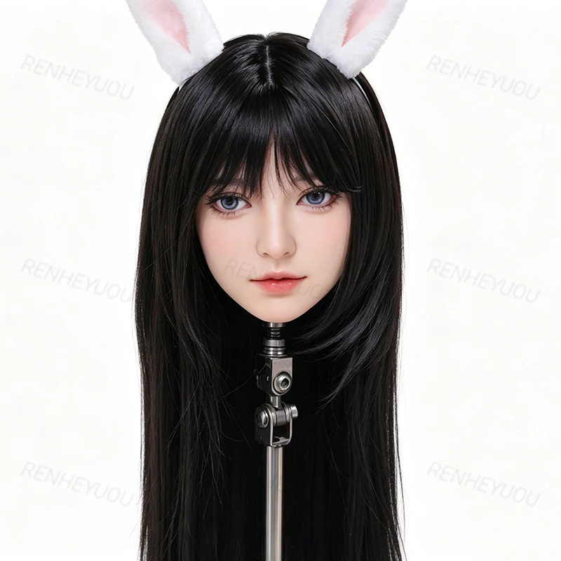 

RENHEYUOU 1:1 Силиконовая модель головы ручной работы, коллекционная, с максимальной детализацией, для демонстрации
