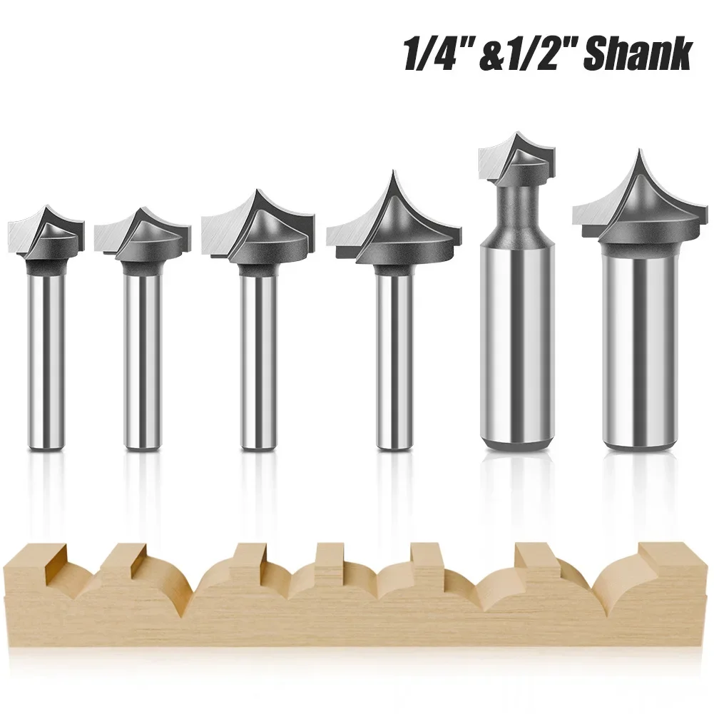 1/4 Inch 1/2 Inch Shank 6mm 12mm Shank Bottom Milling Cutter Slotting Cutter Engraving Machine Bottom Cleaning Router Bit