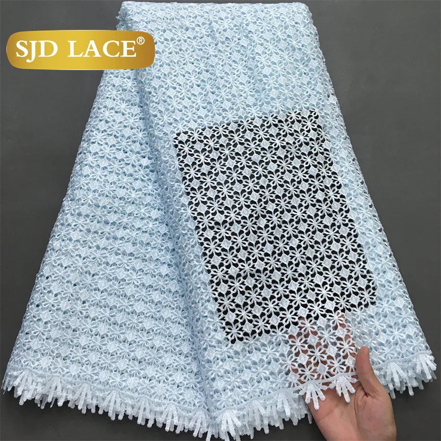 

SJD LACE Nigerian Guipure Cord Lace Dresses Fabric 2024 High Quality African Water Soluble Lace for Women Wedding Party Sew 4081