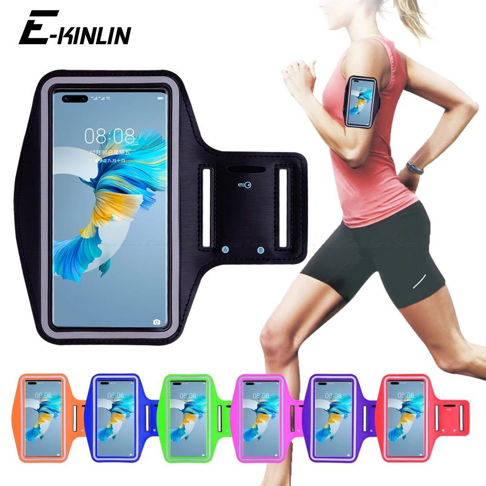 Running Gym Cycling Sport Workout Phone holder Cover For HuaWei Mate 60 50 40 30 20 10 Pro Plus Lite 40E RS X 5G Arm Band Case