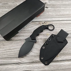 637 Parong Fixed Claw Knife 8Cr13Mov Plain Blade G10 Handles Black Kydex Sheath Camping Hunting Tactical Knives EDC Multitool