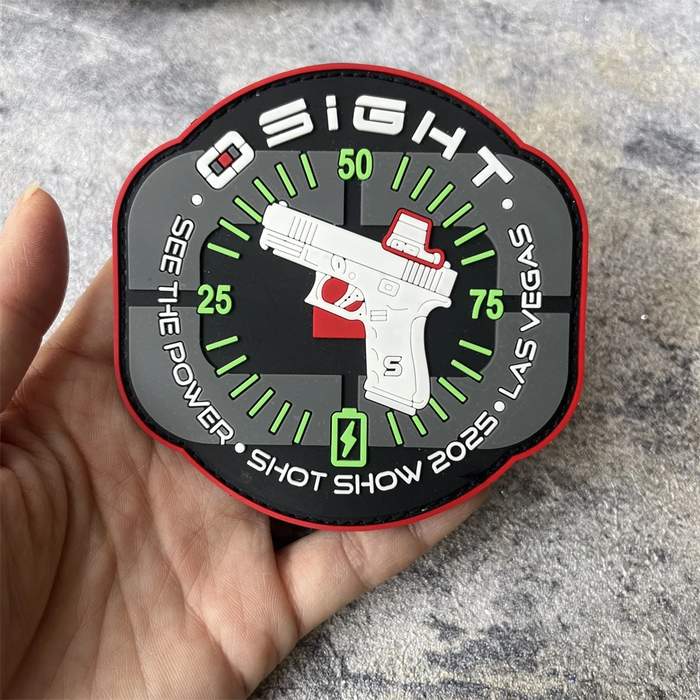 

Shot Show Olight Osight PVC Patch for Clothing Tactical Morale Badge on Backpack Applique Hook and Loop Armband Sticker