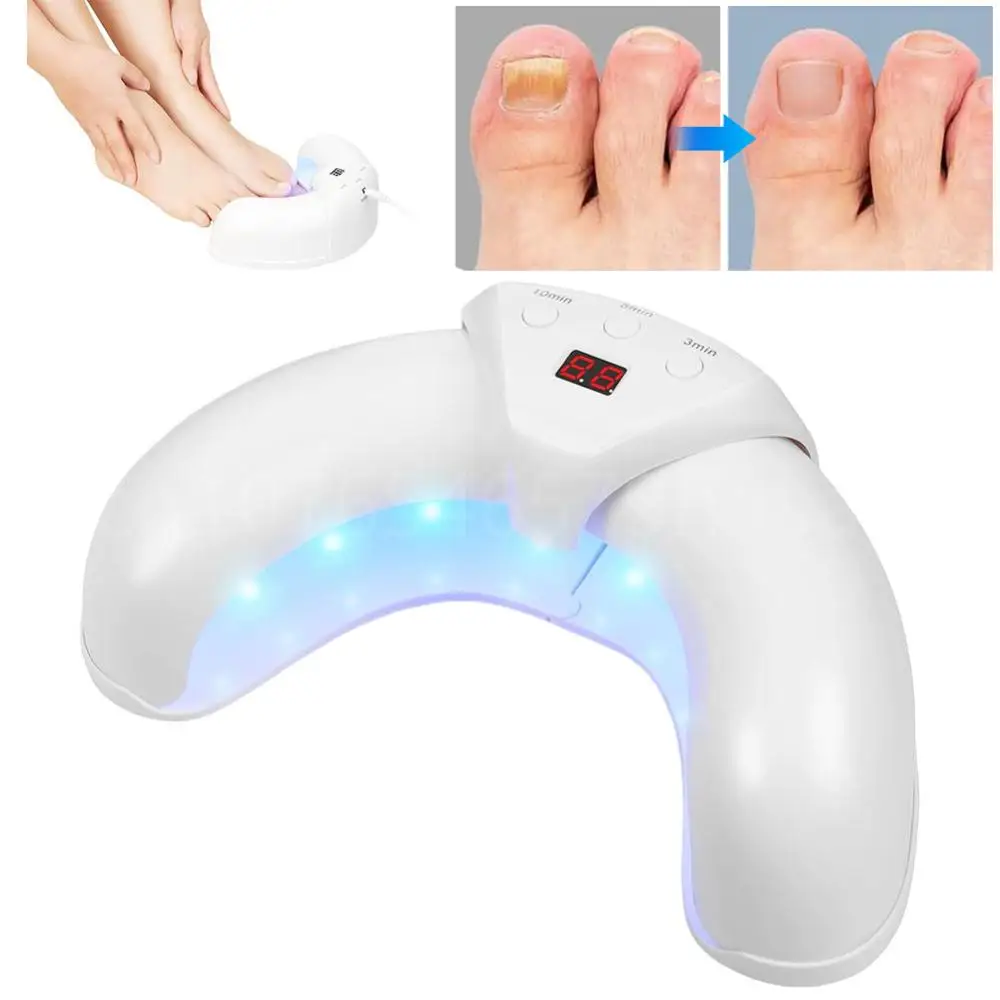 جهاز ضوء الأظافر 470 نانومتر الضوء الأزرق جهاز تنظيف الأظافر جهاز معالجة الأظافر لأظافر القدم المتغيرة اللون والسميكة