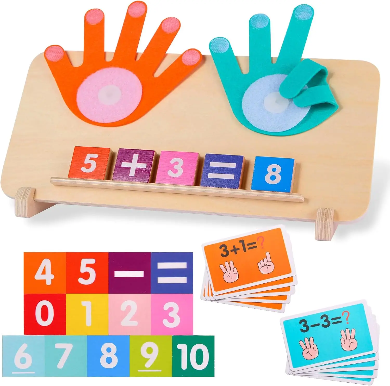 

Montessori Toys for 3-5 Year Old,Educational Math Manipulatives Learning Toys for Toddlers Number Counting Blocks Toys for Kids