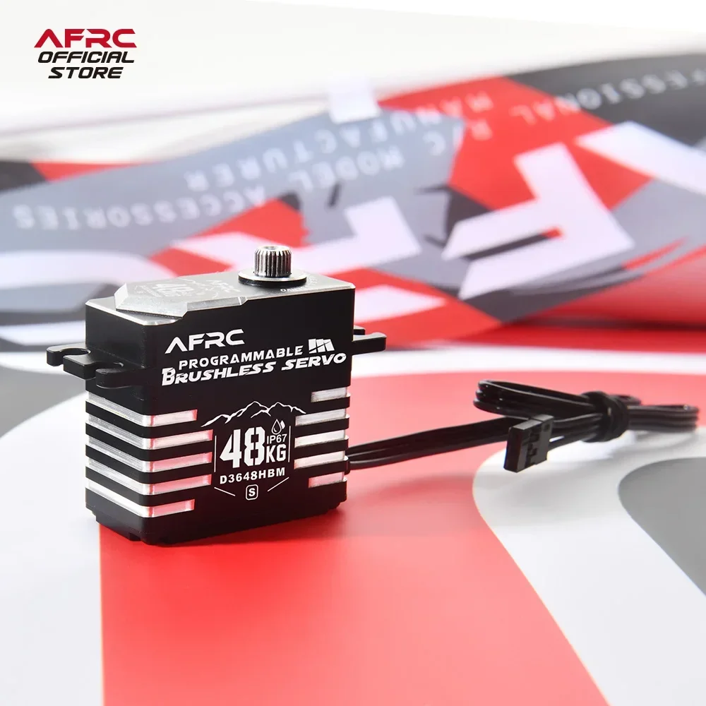 AFRC-D3648HBM-S High Torque ﻿48KG IP67 Waterproof Programmable Brushless Servo For Traxxas 1/5, 1/8, 1/10 RC Car Boat Robot etc