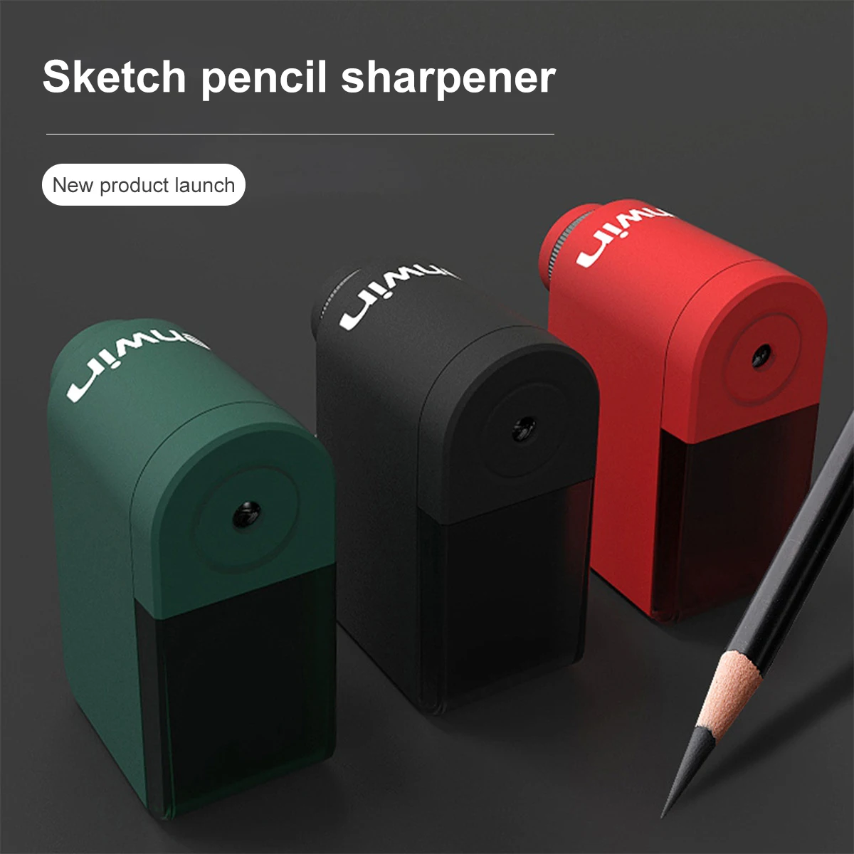 

Точилка для карандашей, 10 толщин, с ручным заводом