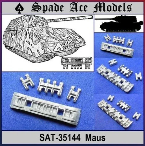 Spade Ace Models SAT-35144 1/35 Scale Germany Maus Heavt Tank White Metal Track Links Detail Set