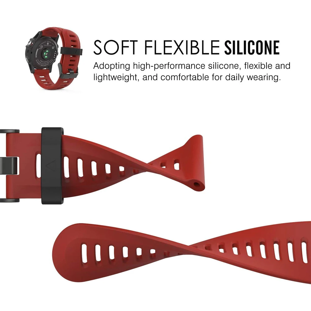 Yayuu ซิลิโคนดอกไม้พิมพ์รูปแบบสำหรับ Garmin Fenix 5X/Fenix 5X Plus/Fenix 3นาฬิกา