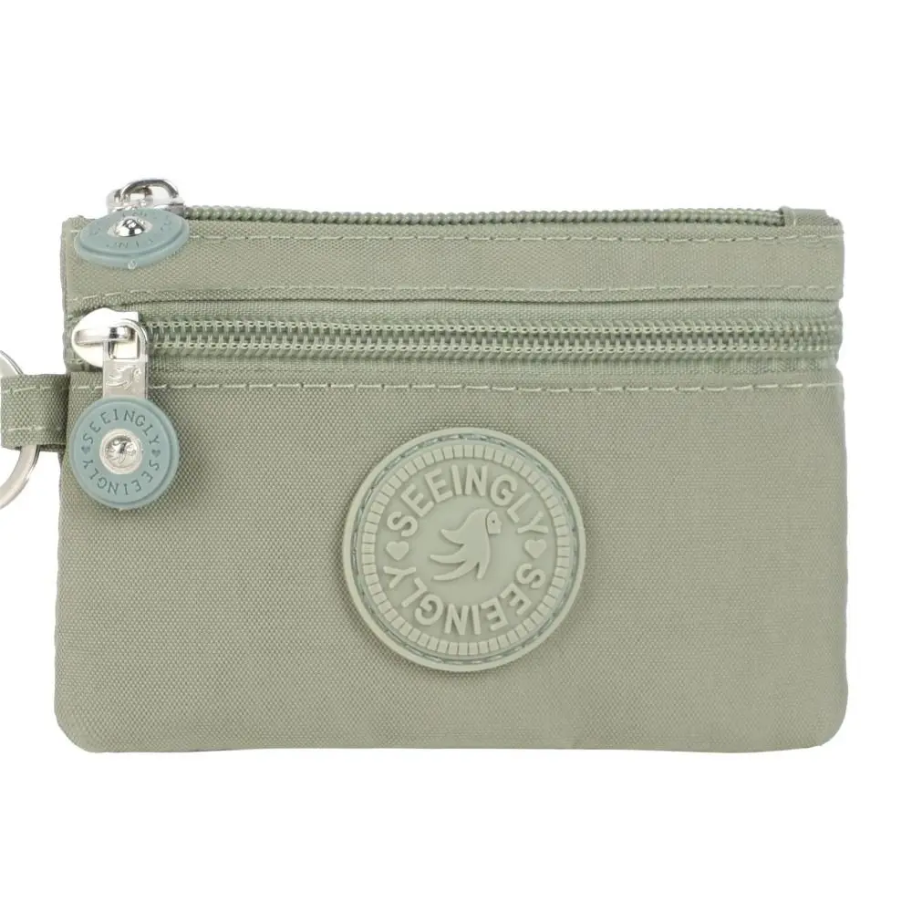 Durable Canvas Money Coin Purse Wear-resistant Waterproof Credit Card Holoder with Key Ring Wallet Money Bag Male Female