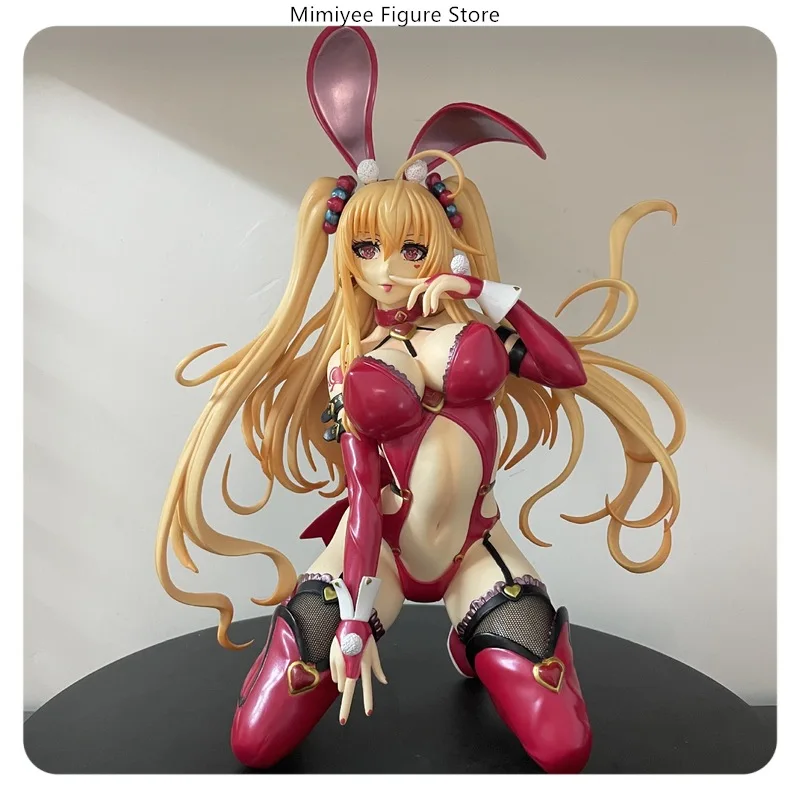 

33 см Кэролайн на коленях, кролик для девочек, мультяшная девушка, ПВХ, Коллекционная статуя, украшение для рабочего стола, подарок ​