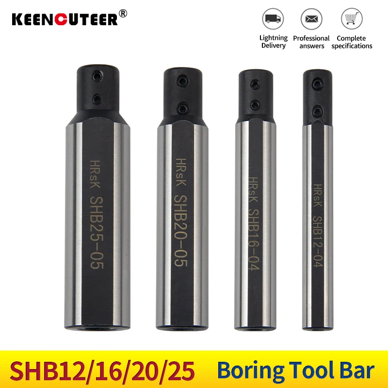 Boring Tool Bar SHB12 SHB16 SHB20 SHB25 3 4 5 6 7 8 10 12 14 16 mm Lathe Cutter Sleeve Round shank CNC Cutting Holder