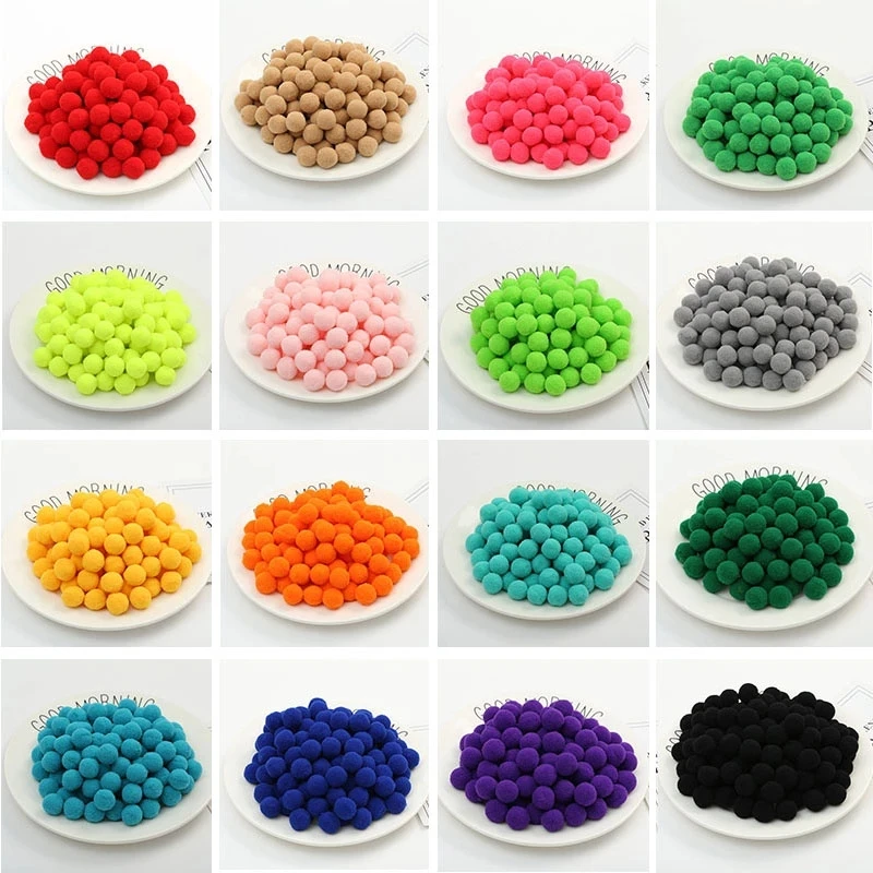 8/10/15/20/25/30mm Soft Pom Poms Pompoms Ball Pompones Handmade Kids Party Wedding Christmas Decor DIY Sewing Craft Supplies