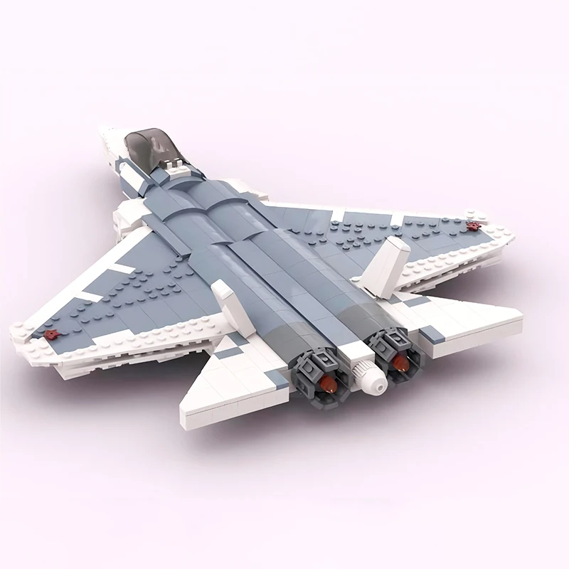 Air Mulit-purpose Battle Aircraft SU-57 Stealth Fighter Technology Military Weapon MOC Building Blocks Toys Sets Kid's Xmas Gift