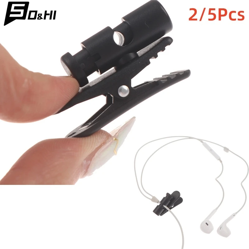 Hot sale 2/5Pcs Cable Cord Clamp Collar Headset Clamp Headphone Cable Clip Earphone Winder