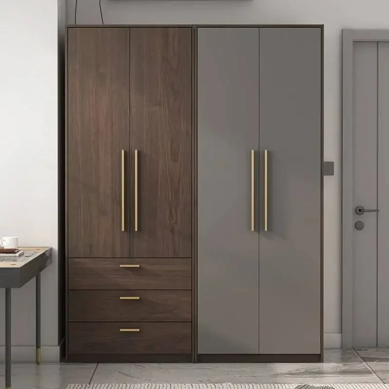 Armario para ropa, armario para habitación, tocador de madera, elegante, organizador moderno nórdico de lujo, organización armable para el hogar