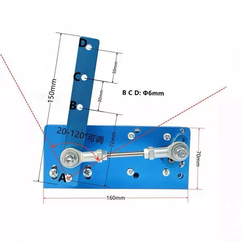 Imagem -02 - Nova Máquina Automática do Balanço do Motor da Engrenagem da C.c. 12v 24v Faça Você Mesmo Projeta o Ângulo de Balanço Alternativo do Motor do Balanço 20120 Graus Ajustável.