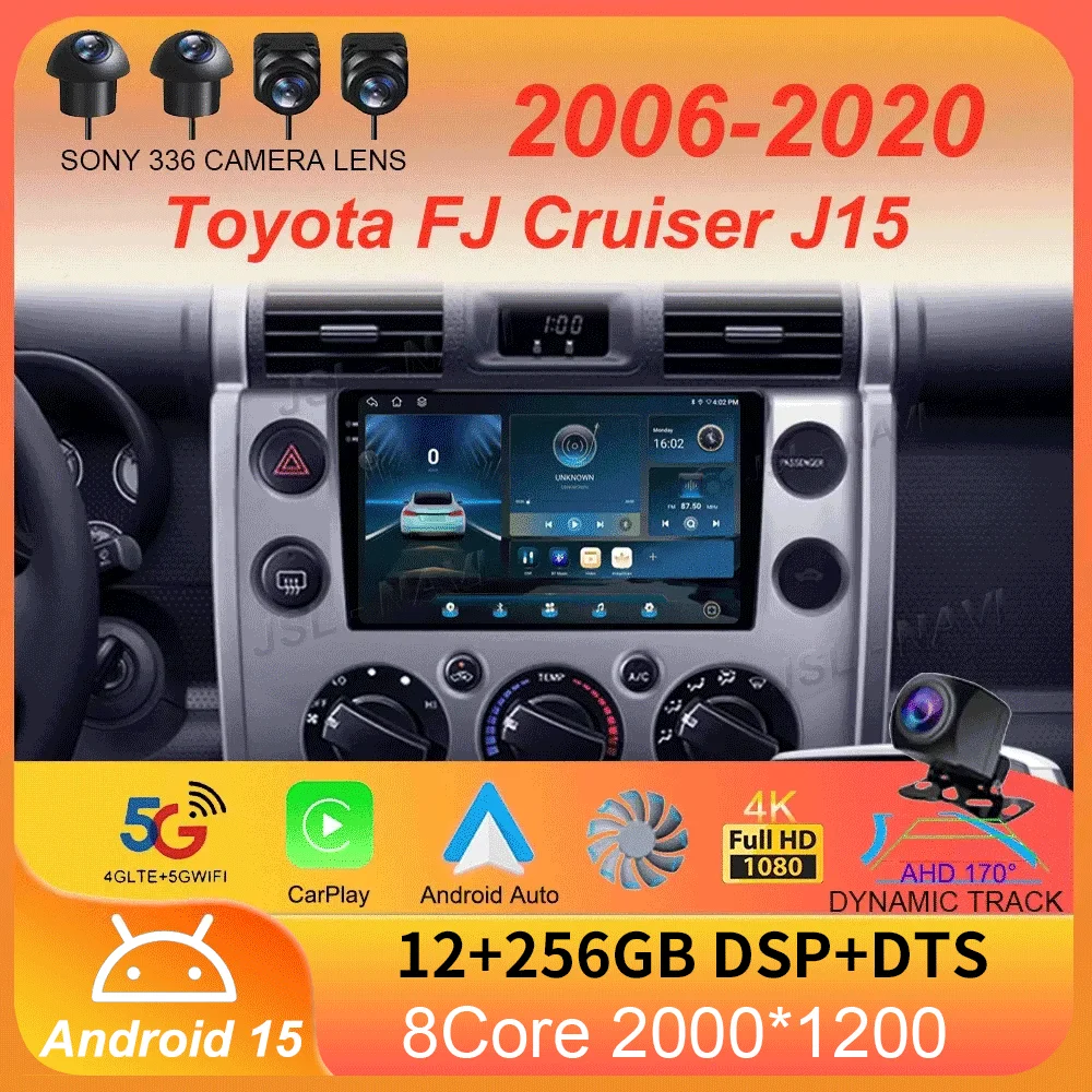 

Car Radio Android15 For Toyota FJ Cruiser J15 2006 2007 2008 2009 2010 2012 - 2020 Navigation GPS Multimedia Video Player Stereo