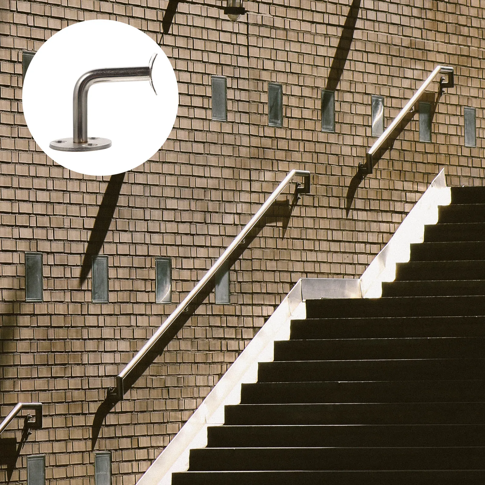 

Комплект из 4 кронштейнов для поручней из нержавеющей стали: элегантные, легко устанавливаемые держатели для перил в ванной, коридоре, на лестнице