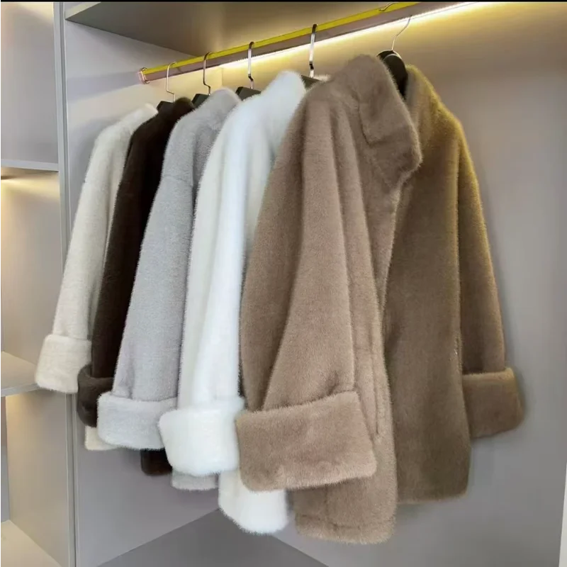 

Women's Jacket Fashion Thick Warm Coat Autumn Winter Female Chic Street All-match Outwear Tops