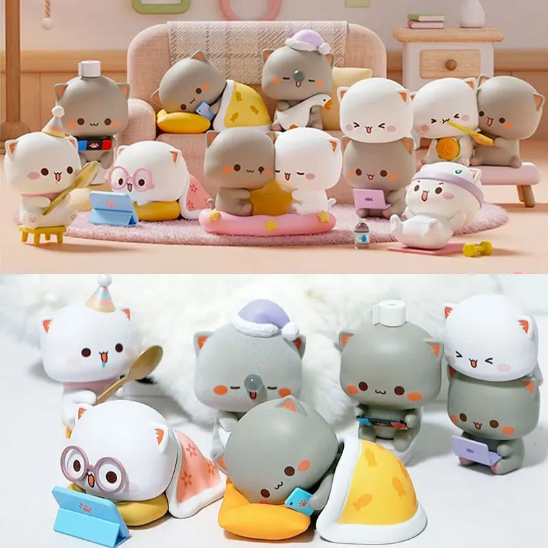 

Mitao Cat 2/3/4 сезон Lucky Cat слепая коробка милый Kawaii медовый персиковый кот загадочная коробка игрушки аниме фигурка кукла домашний орнамент