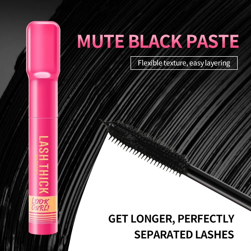 Thick Curly Mascara Waterproof Non Smudging Slim Durable And Makeup Free Mascara Black Color Mascara
